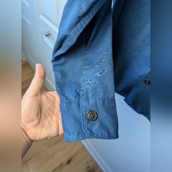 ABERCROMBIE & FITCH Men Casual Button Down Shirt Long Sleeve Size L Navy Blue - Picture 4 of 10